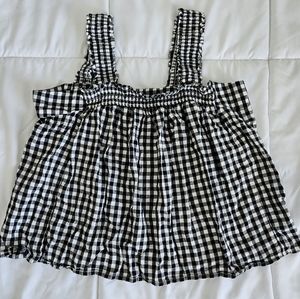 Junior's a.n.a Black & White Checkerboard Summer Top